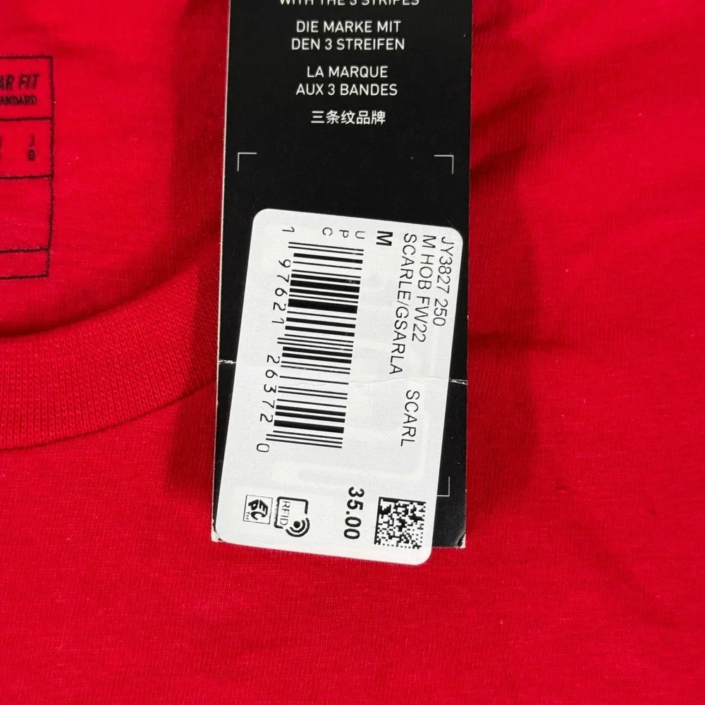 Adidas Arsenal FC Mens Scarlet Red Graphic T-Shirt Regular Fit JY3827 Size M NEW